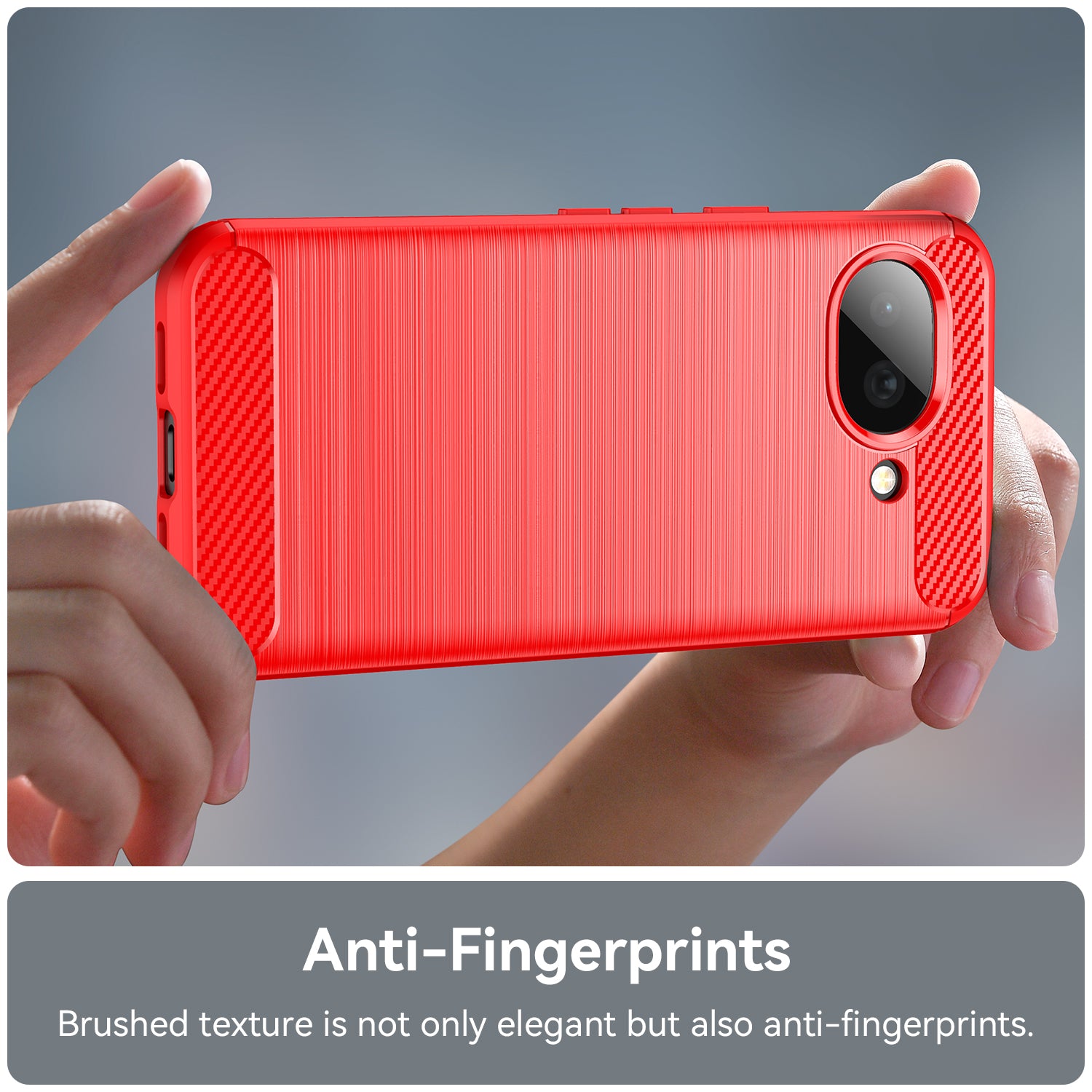Google Pixel 10a Carbon Fibre TPU Case Slim Shockproof Cover Red