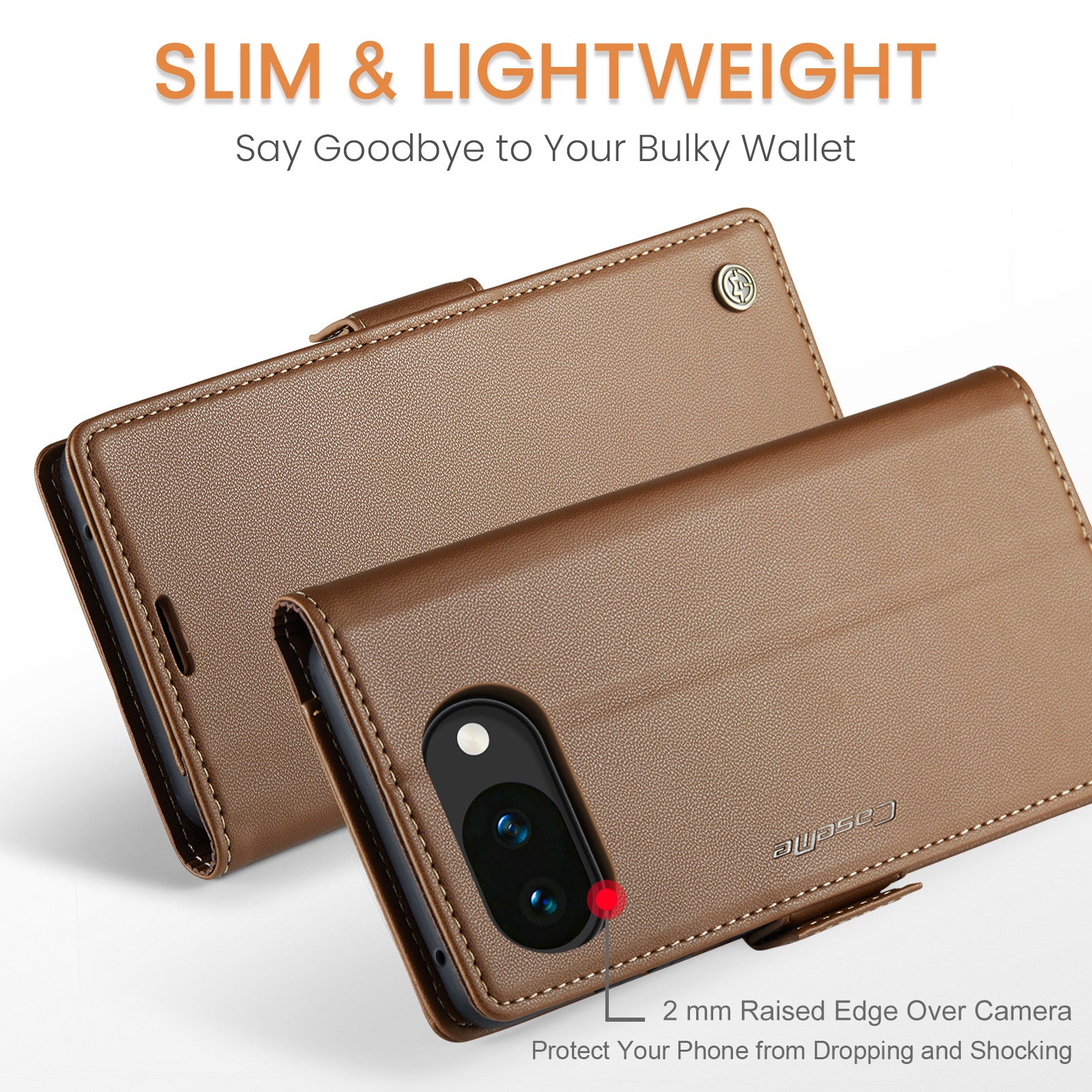 Google Pixel 10a CaseMe Retro Wallet Case [Brown]