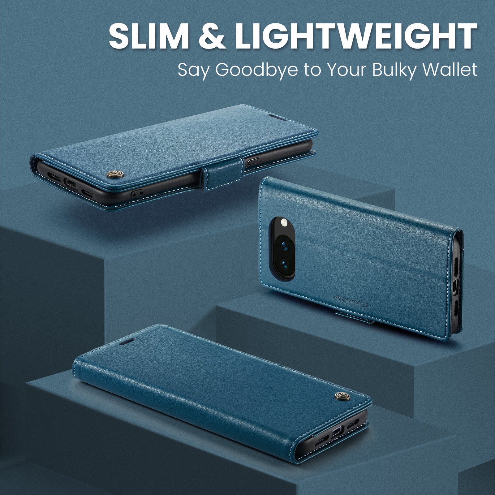 Google Pixel 10a CaseMe Retro Wallet Case [Navy]