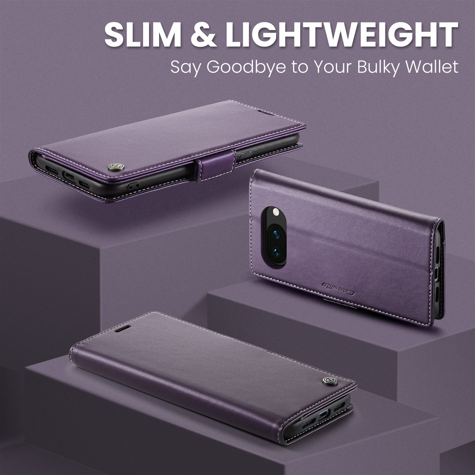 Google Pixel 10a CaseMe Retro Wallet Case [Purple]