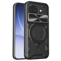 Google Pixel 10a Ring Kickstand Case w/ Camera Cover [Black] - Black