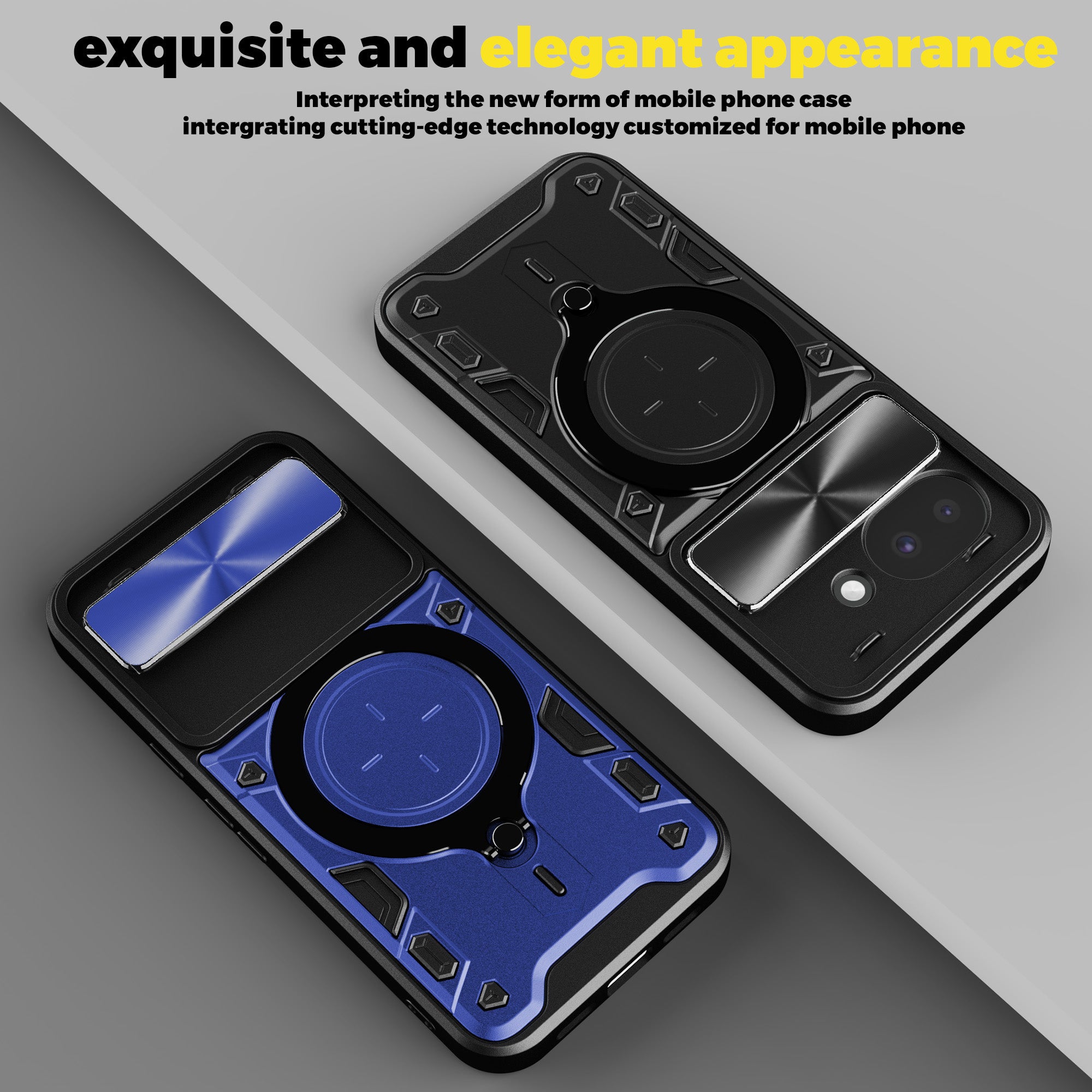 Google Pixel 10a Ring Kickstand Case w/ Camera Cover [Purple]