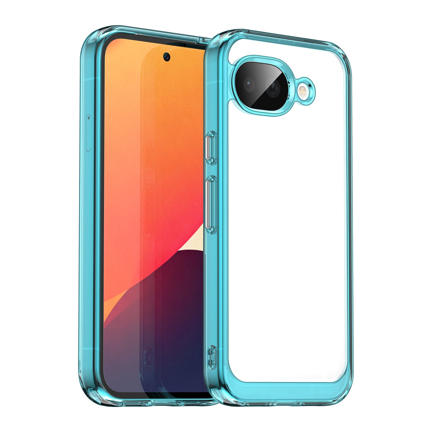 Google Pixel 10a Soft TPU Bumper Shockproof Cover Case [Clear Blue]