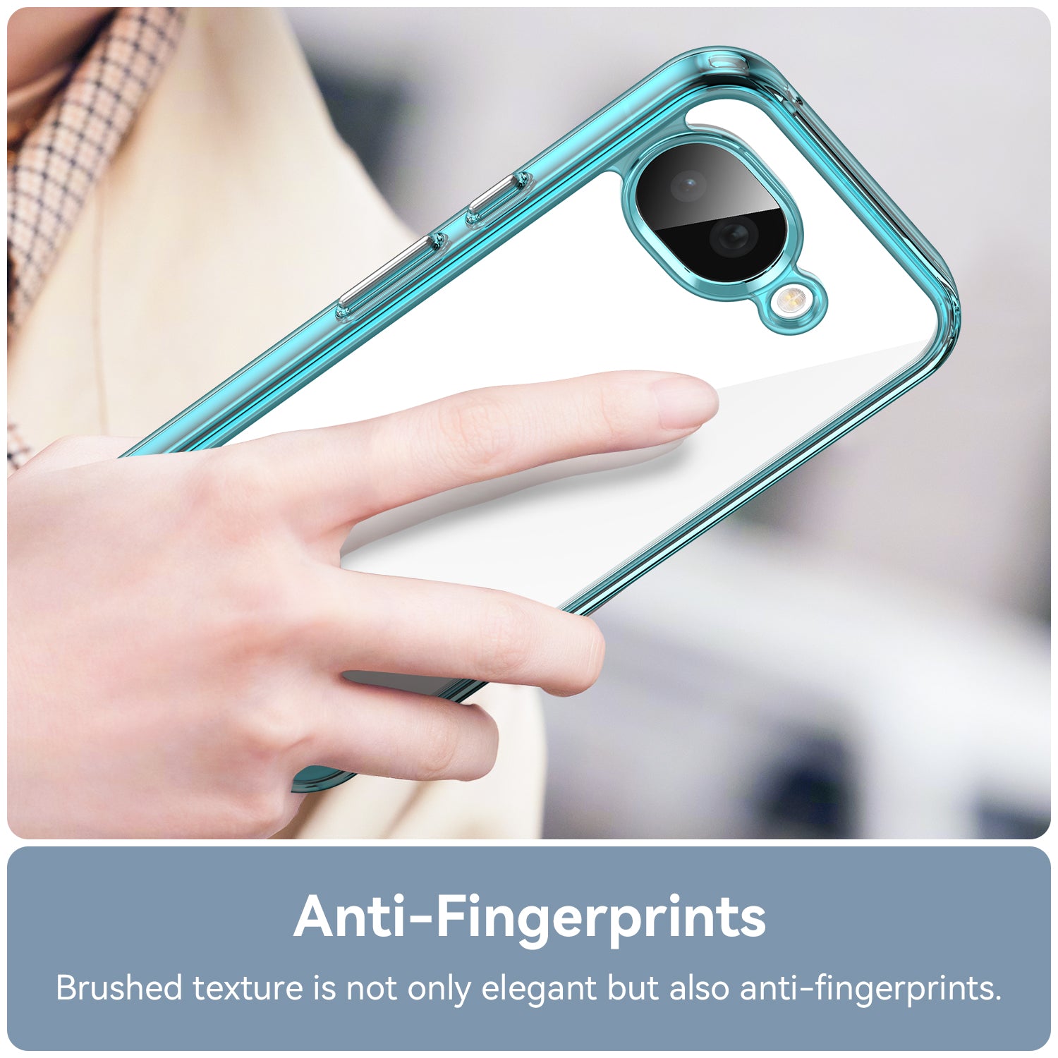 Google Pixel 10a Soft TPU Bumper Shockproof Cover Case [Clear Blue]