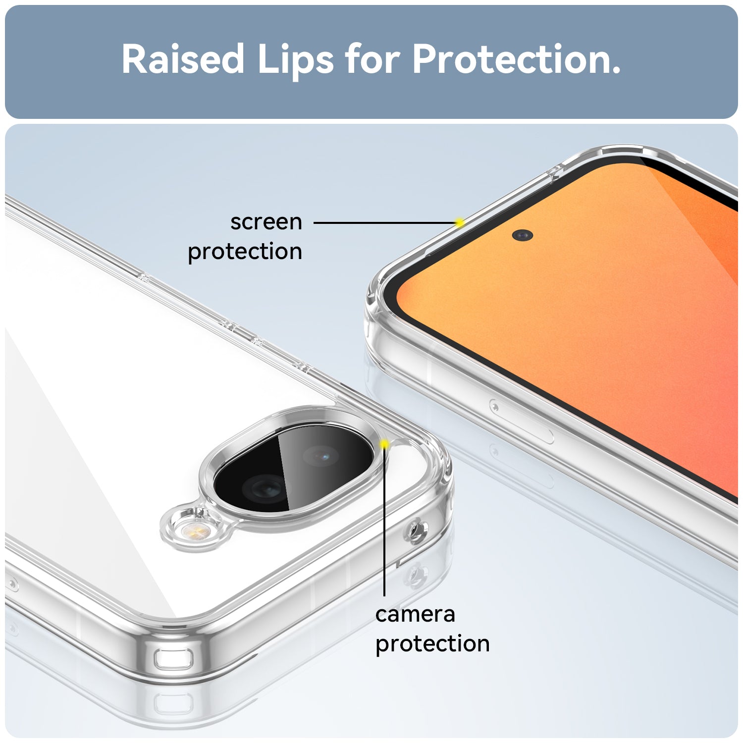 Google Pixel 10a Soft TPU Bumper Shockproof Cover Case [Clear]