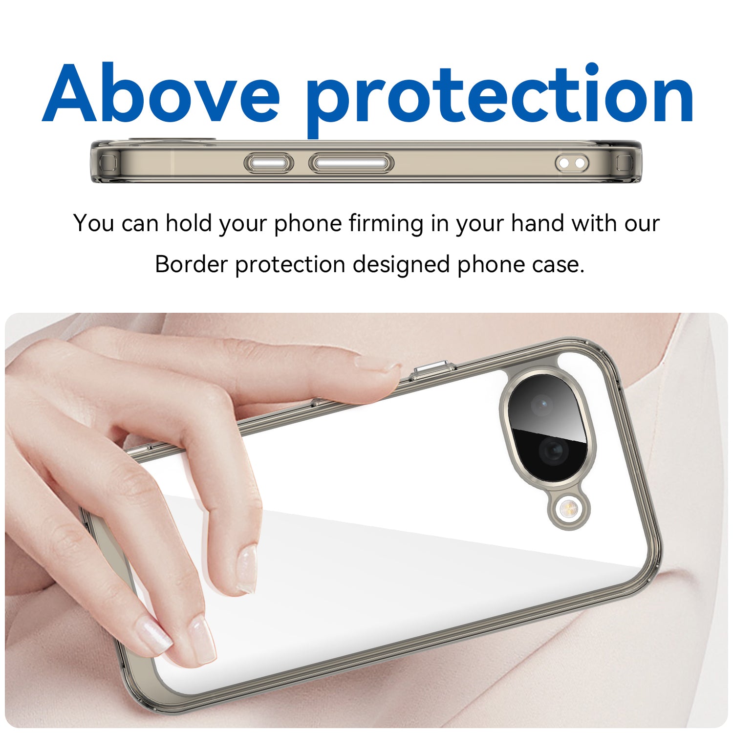 Google Pixel 10a Soft TPU Bumper Shockproof Cover Case [Clear Grey]
