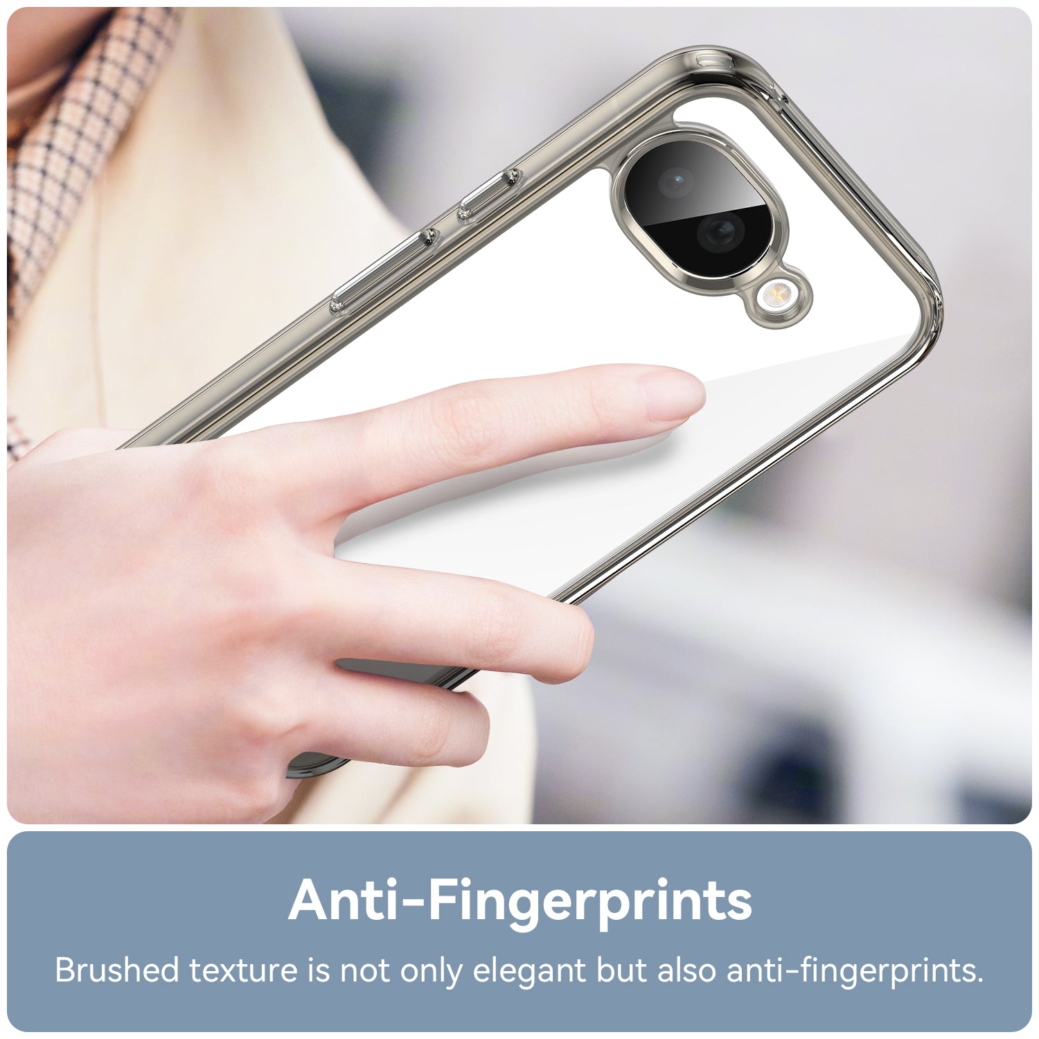 Google Pixel 10a Soft TPU Bumper Shockproof Cover Case [Clear Grey]