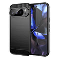 Google Pixel 10 Pro Carbon Fibre TPU Case Slim Shockproof Cover Black - Black