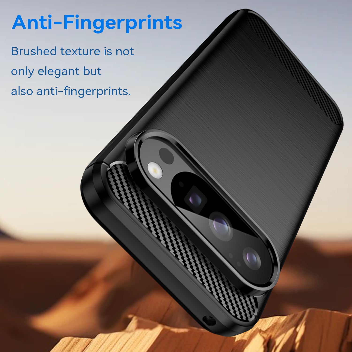 Google Pixel 10 Carbon Fibre Brushed Case [Black]