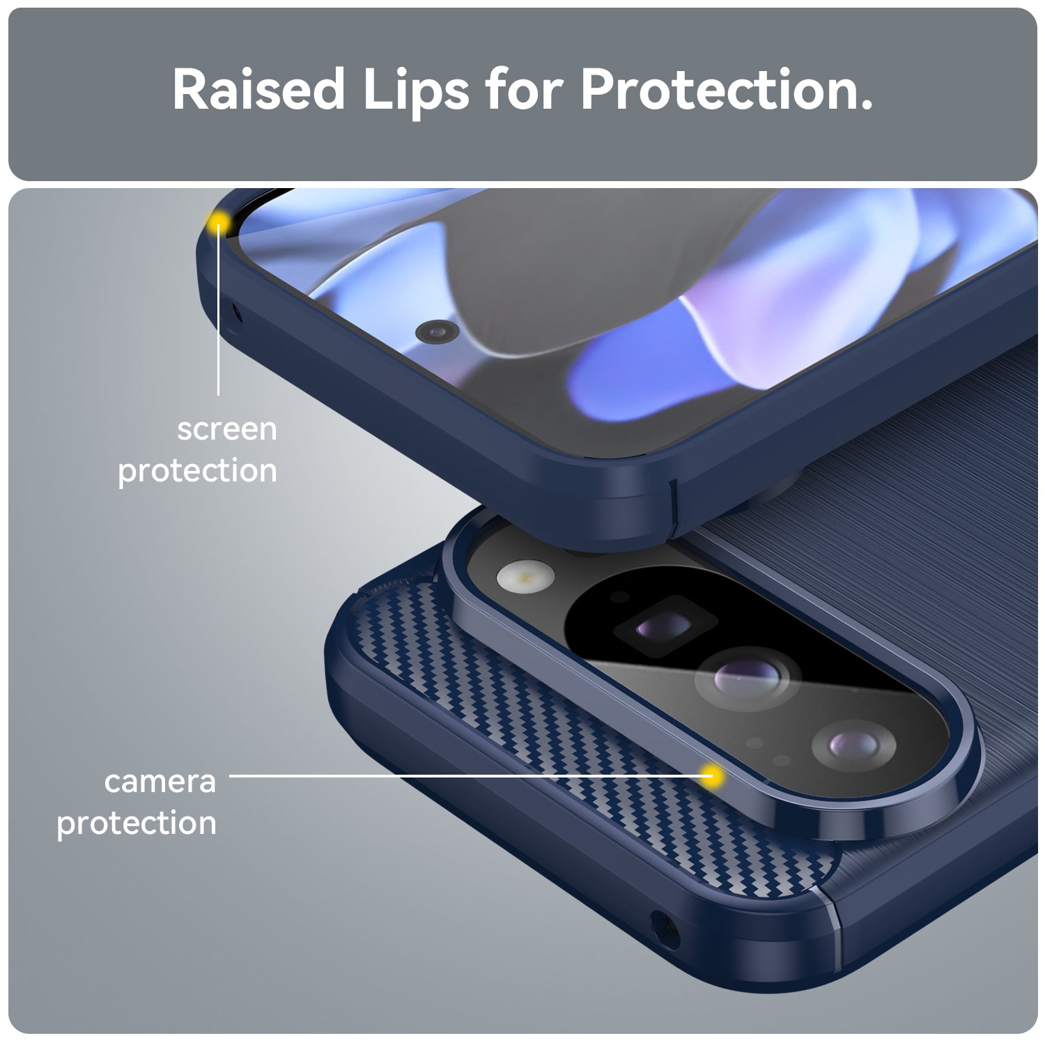 Google Pixel 10 Pro Carbon Fibre Brushed Case [Navy]