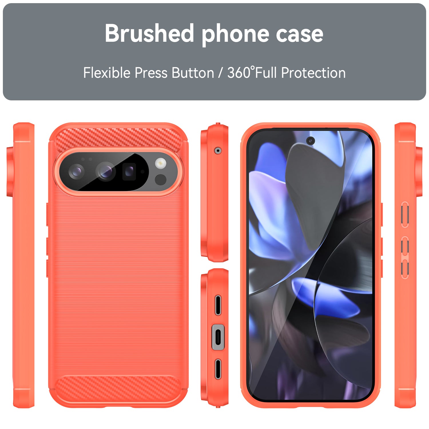 Google Pixel 10 Carbon Fibre Brushed Case [Red]