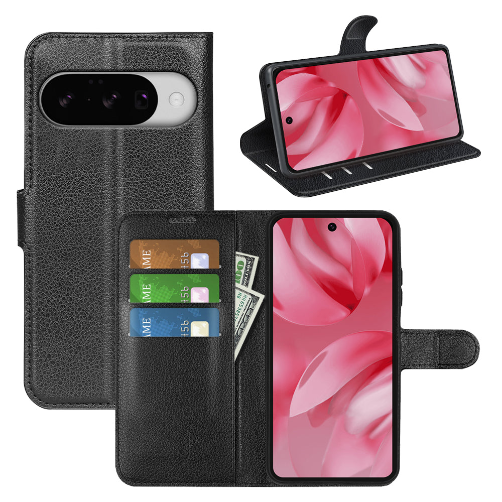 Google Pixel 10 PU Wallet Case [Black]