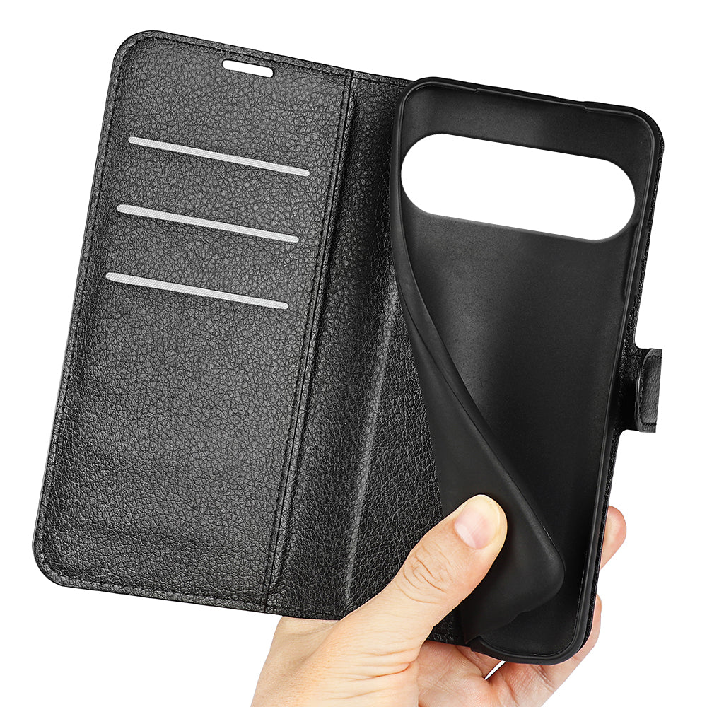 Google Pixel 10 PU Wallet Case [Black]