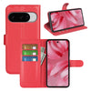 Google Pixel 10 Pro PU Wallet Case [Red] - Red