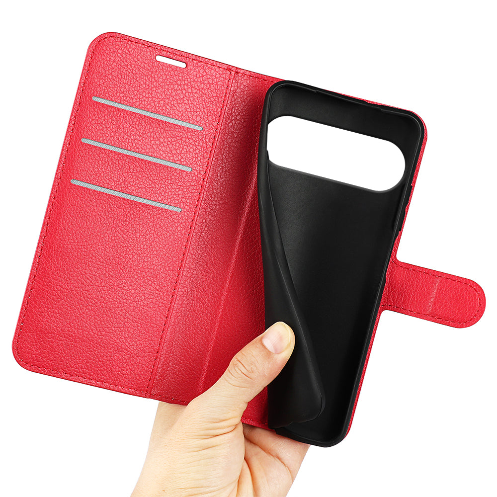 Google Pixel 10 PU Wallet Case [Red]