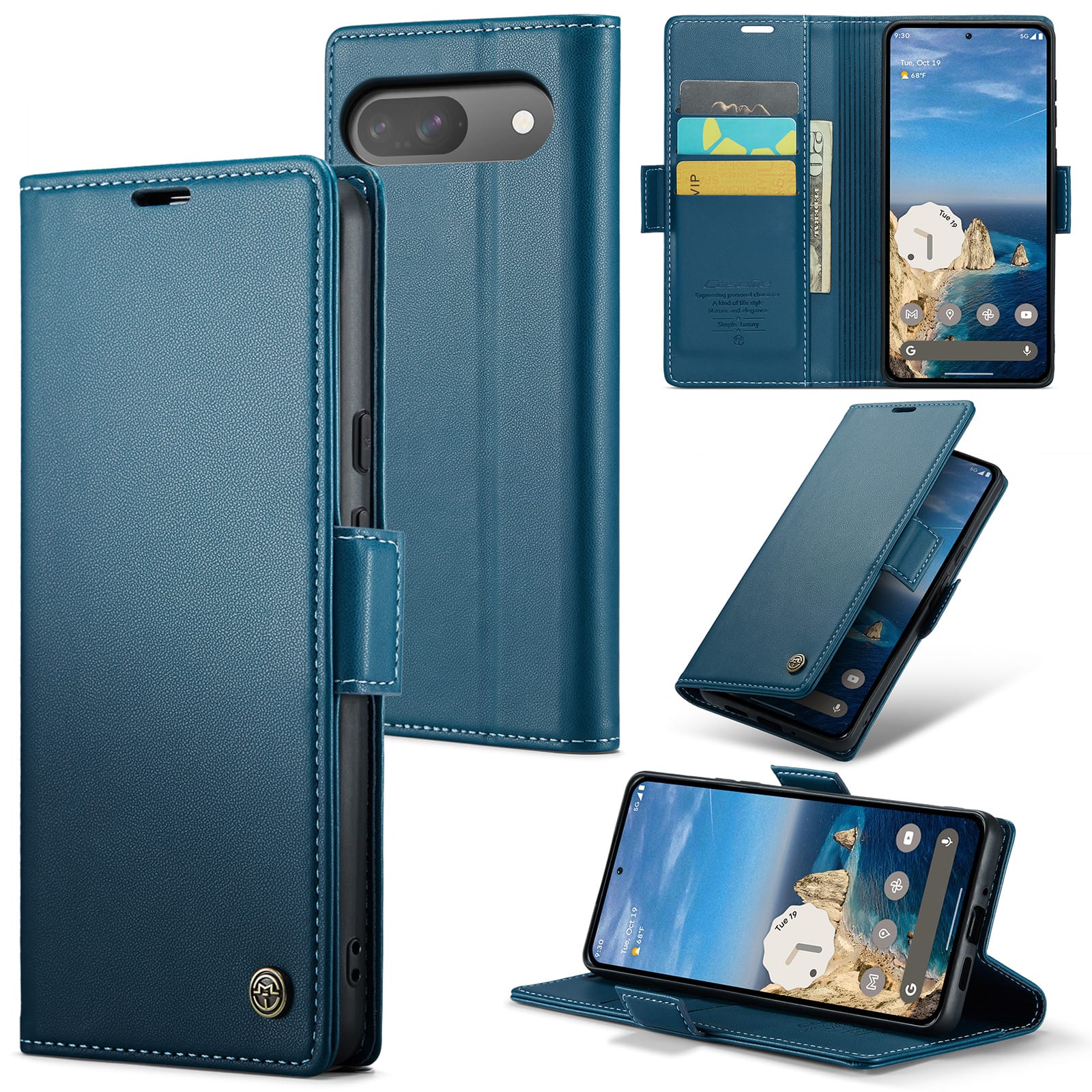 Google Pixel 10 Pro CaseMe Retro Wallet Case [Navy]