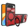 Google Pixel 10 Ring Kickstand Case w/ Camera Cover [Red] - Red