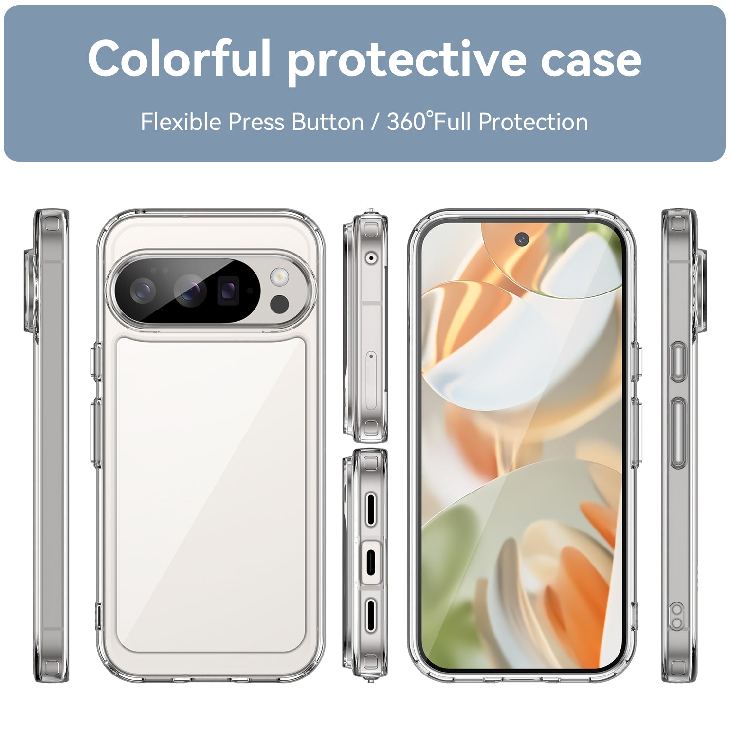 Google Pixel 10 Soft TPU Bumper Case [Clear]