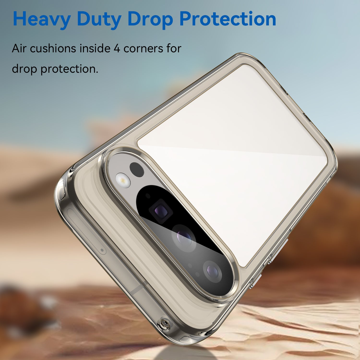 Google Pixel 10 Pro Soft TPU Bumper Case [Clear Grey]