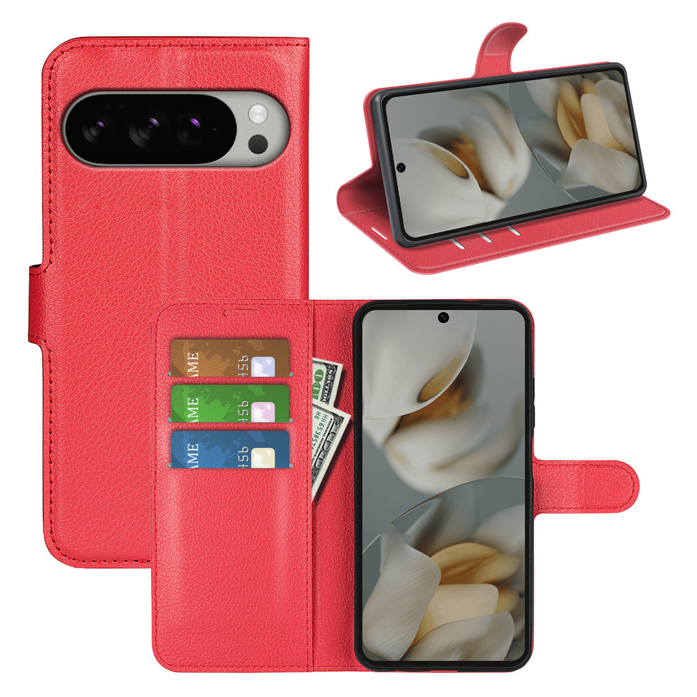 Google Pixel 10 Pro XL PU Wallet Case [Red]