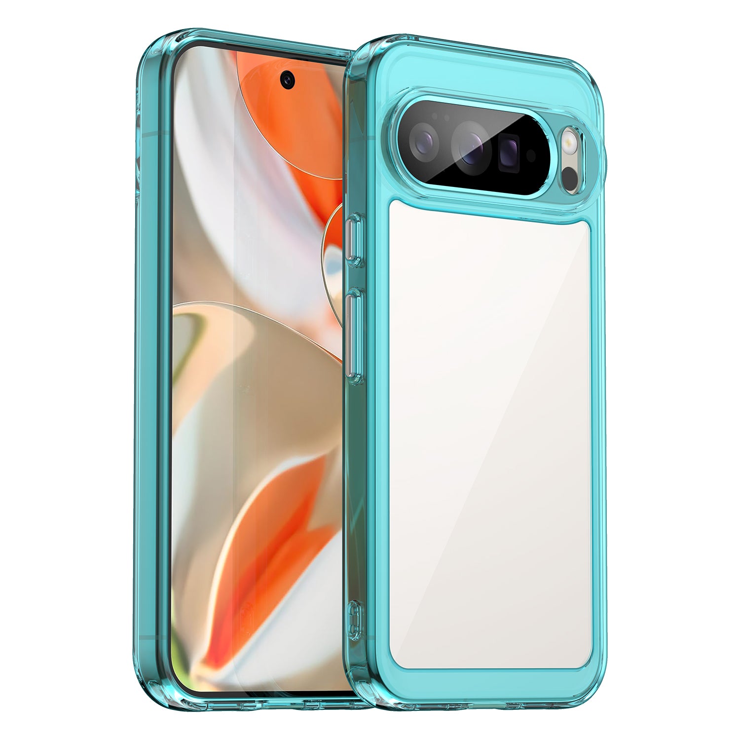 Google Pixel 10 Pro XL Soft TPU Bumper Case [Clear Blue]