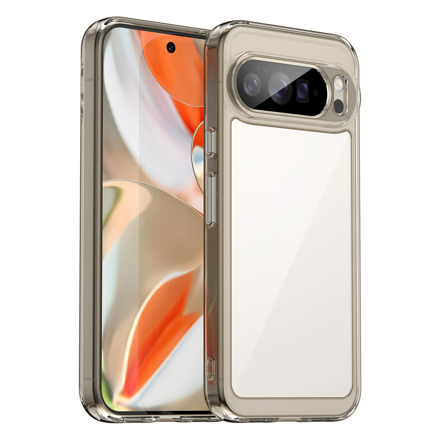 Google Pixel 10 Pro XL Soft TPU Bumper Case [Clear Grey]