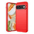 Google Pixel 11 / 11 Pro Carbon Fibre TPU Case Slim Shockproof Cover Red - Red