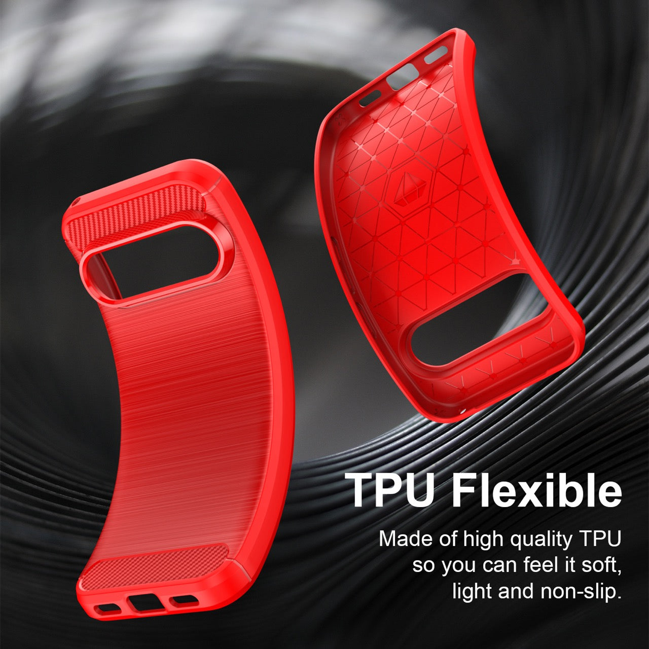 Google Pixel 11 / 11 Pro Carbon Fibre TPU Case Slim Shockproof Cover Red