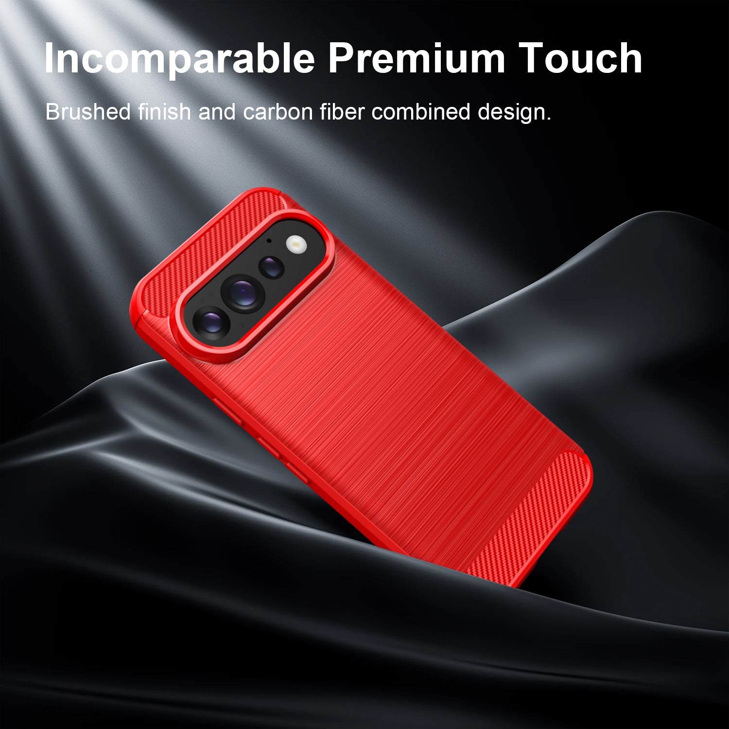 Google Pixel 11 / 11 Pro Carbon Fibre TPU Case Slim Shockproof Cover Red