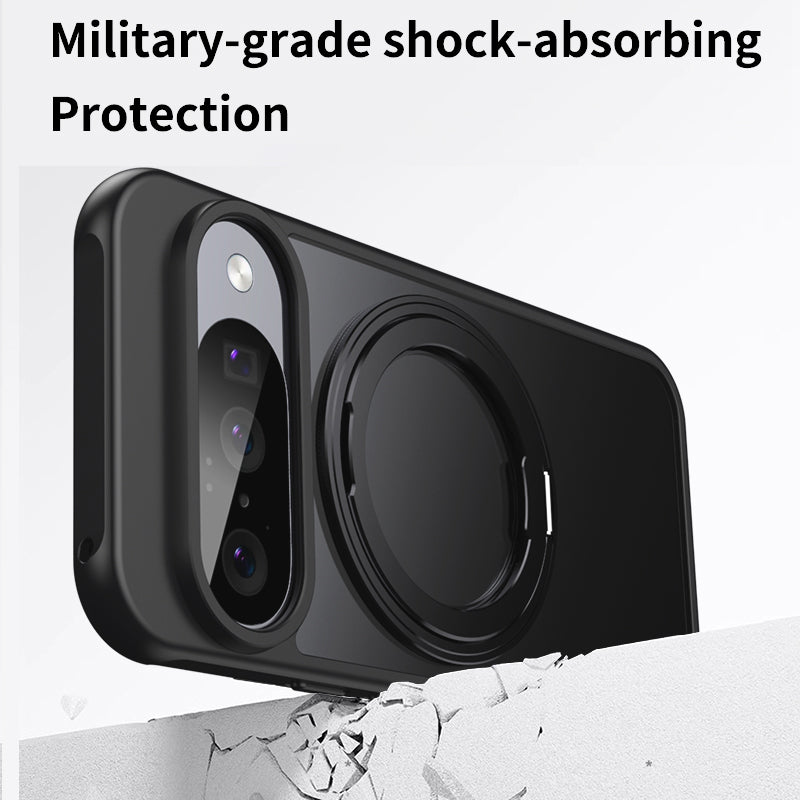 Google Pixel 11 / 11 Pro Premium Matte MagSafe 360° Rotating Ring Stand Case [Black]