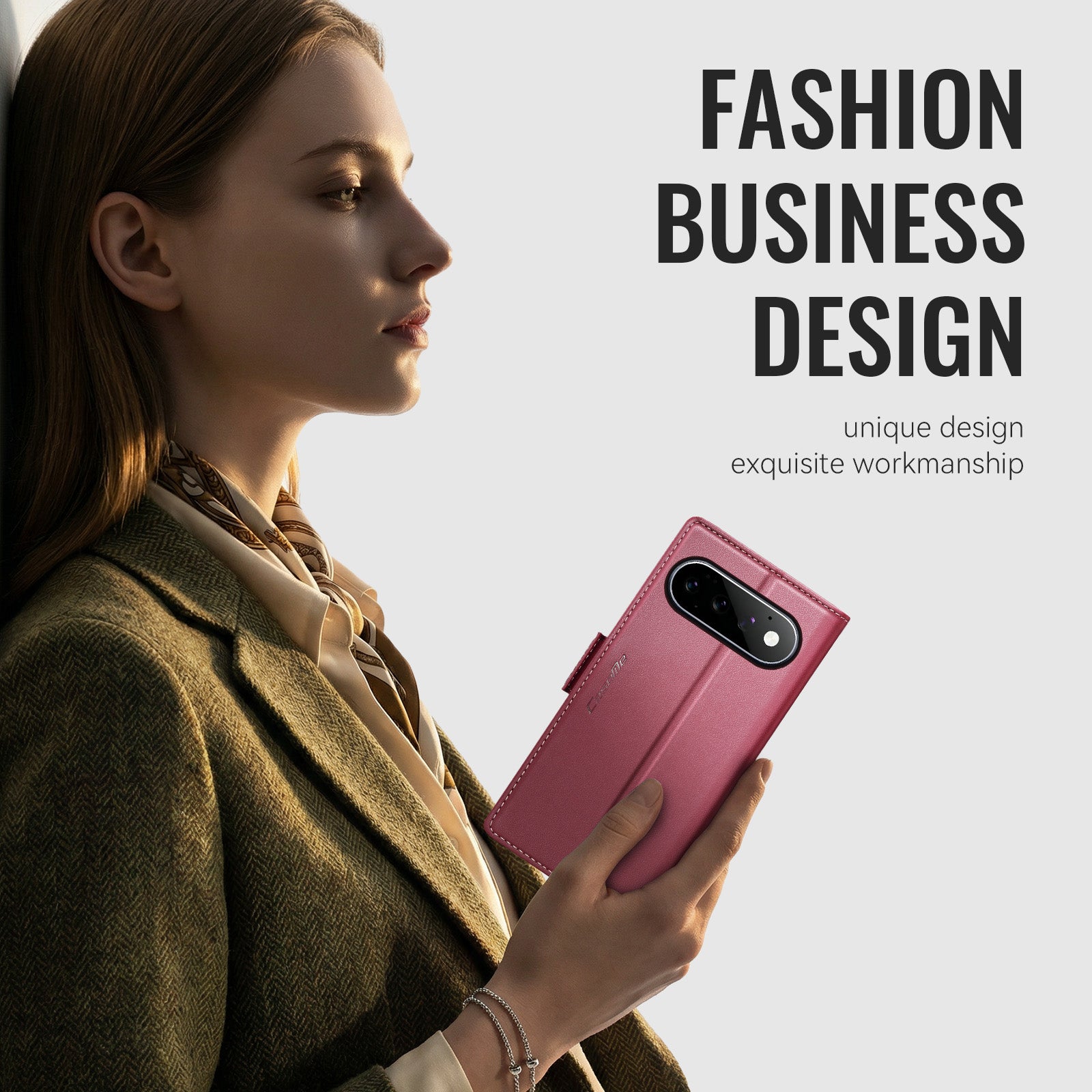 Google Pixel 11 / 11 Pro CaseMe Retro Wallet Case [Maroon]