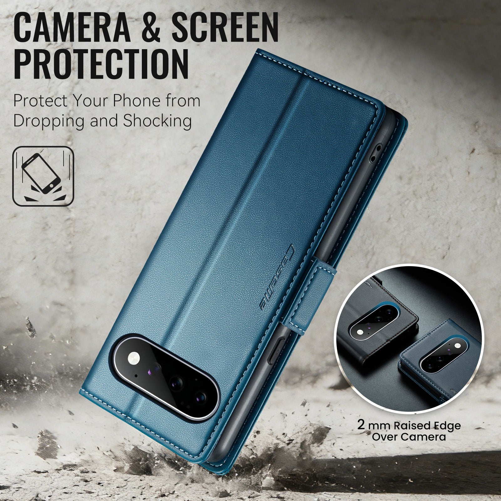 Google Pixel 11 / 11 Pro CaseMe Retro Wallet Case [Navy]