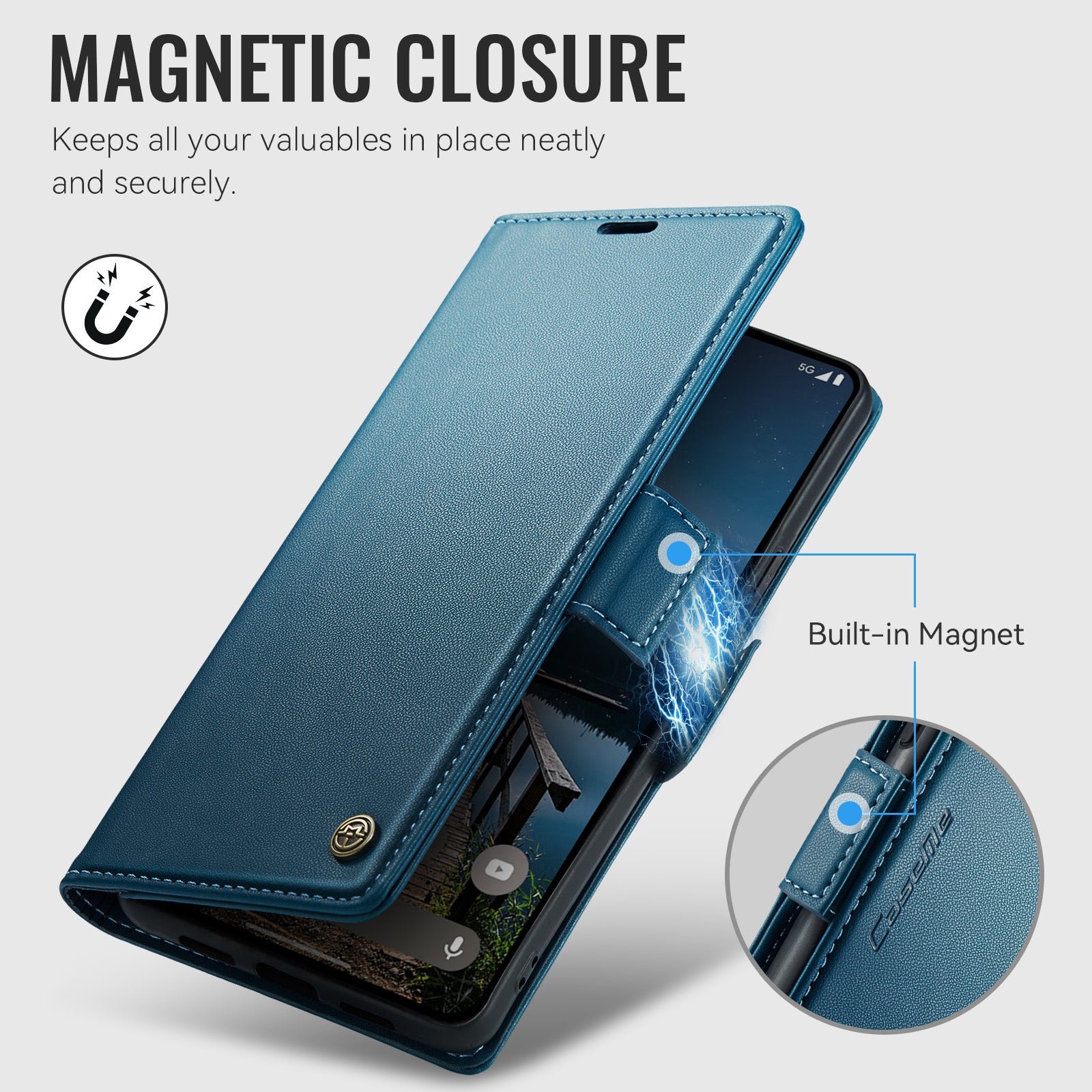 Google Pixel 11 / 11 Pro CaseMe Retro Wallet Case [Navy]