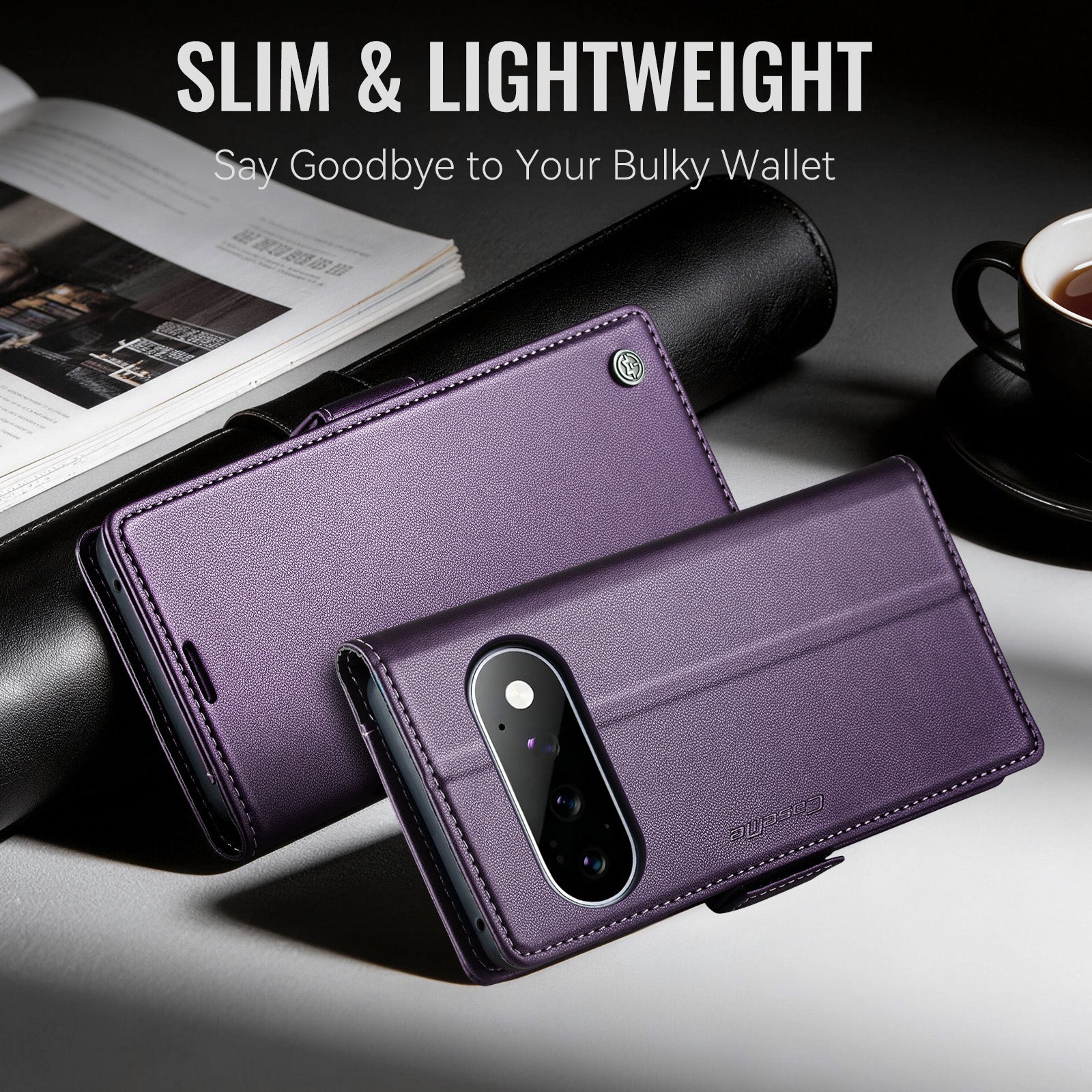 Google Pixel 11 / 11 Pro CaseMe Retro Wallet Case [Purple]