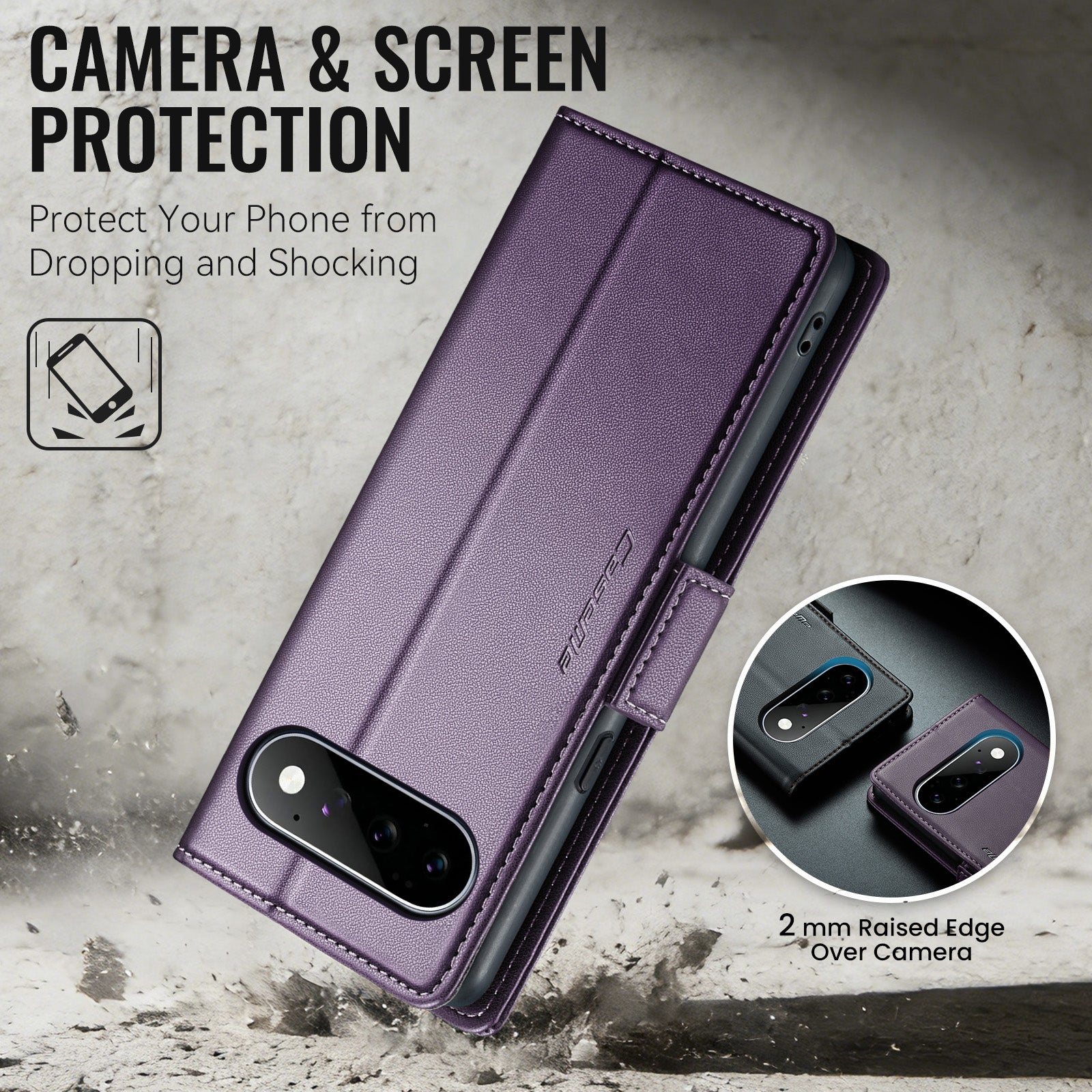 Google Pixel 11 / 11 Pro CaseMe Retro Wallet Case [Purple]