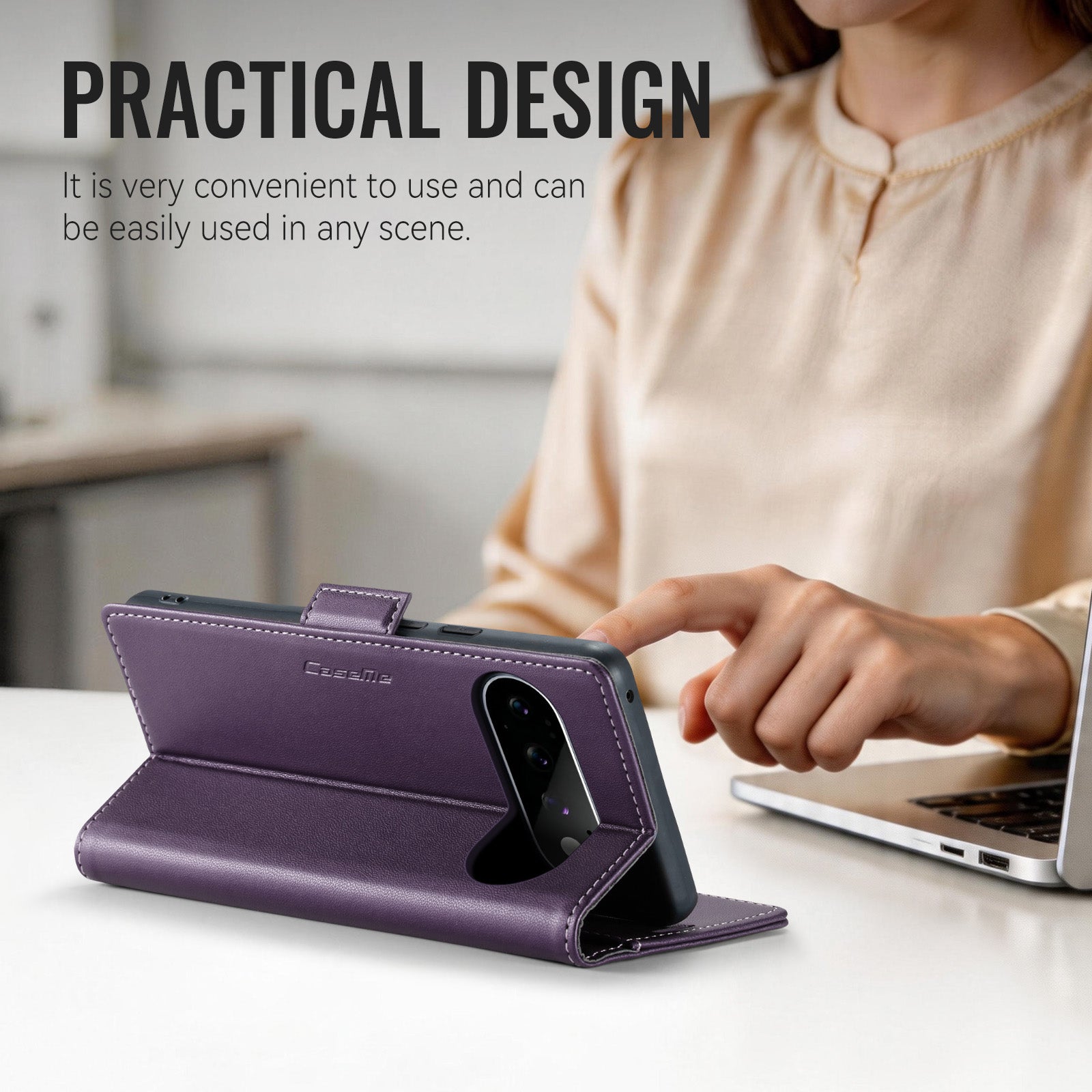 Google Pixel 11 / 11 Pro CaseMe Retro Wallet Case [Purple]