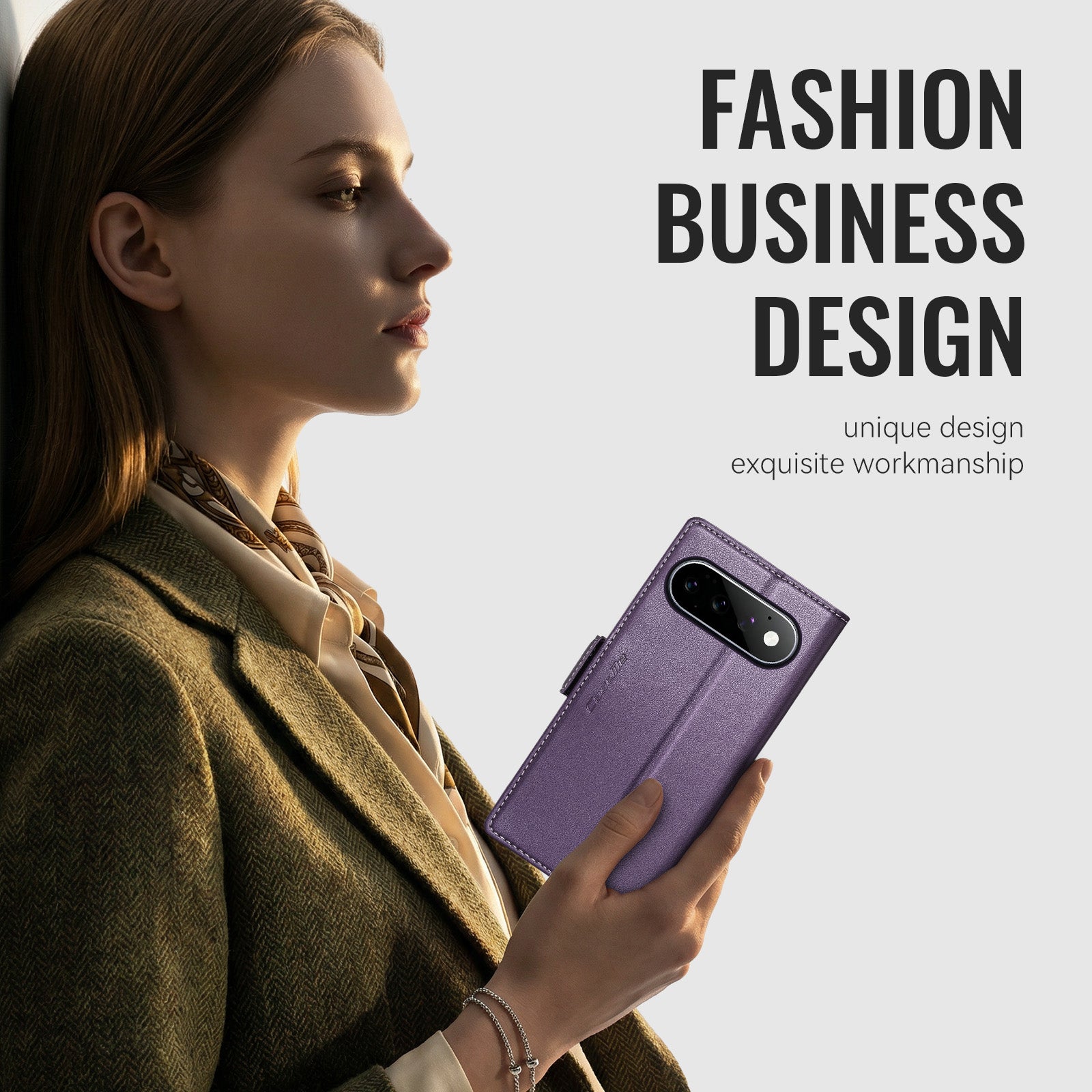 Google Pixel 11 / 11 Pro CaseMe Retro Wallet Case [Purple]