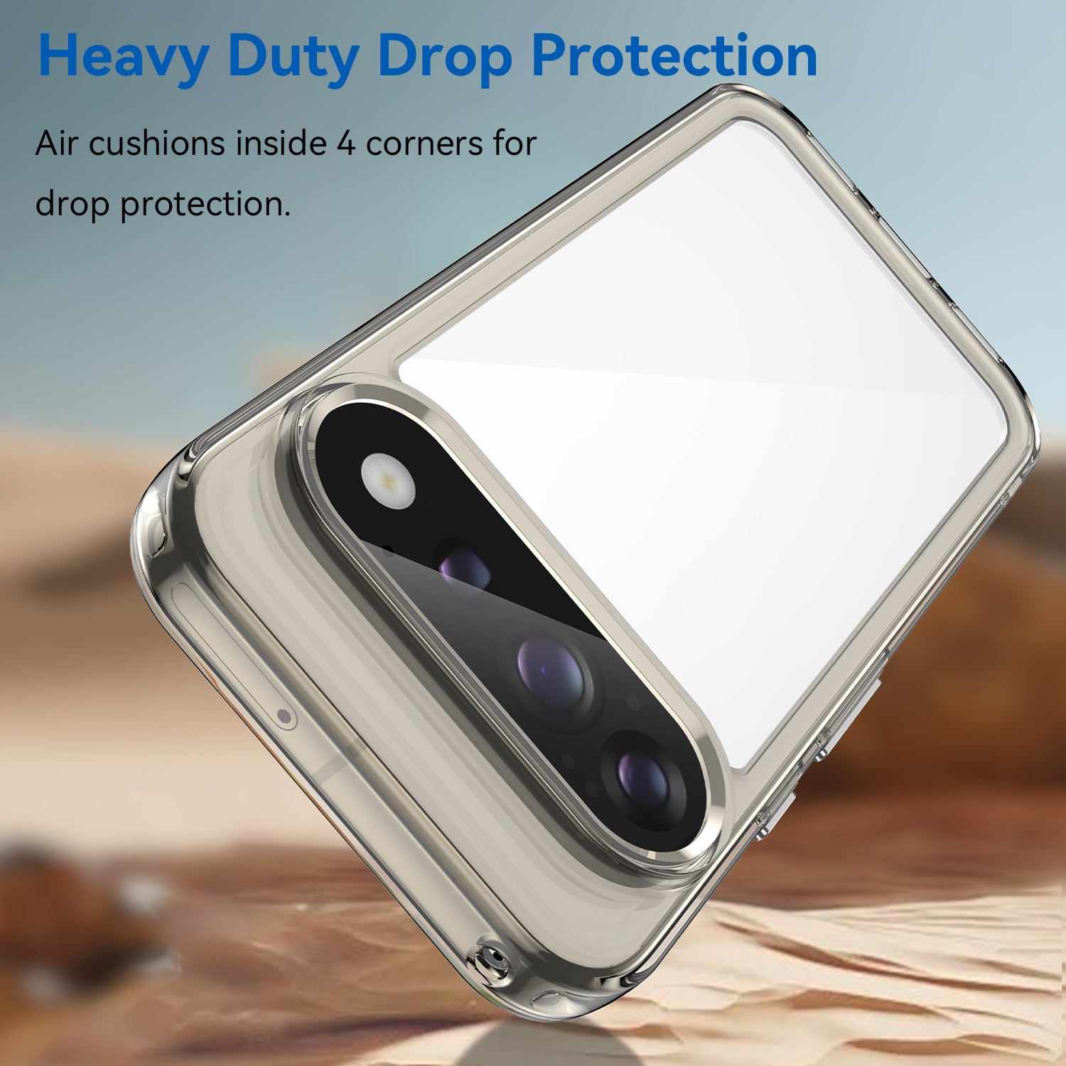 Google Pixel 11 / 11 Pro Soft TPU Bumper Shockproof Cover Case [Clear Grey]