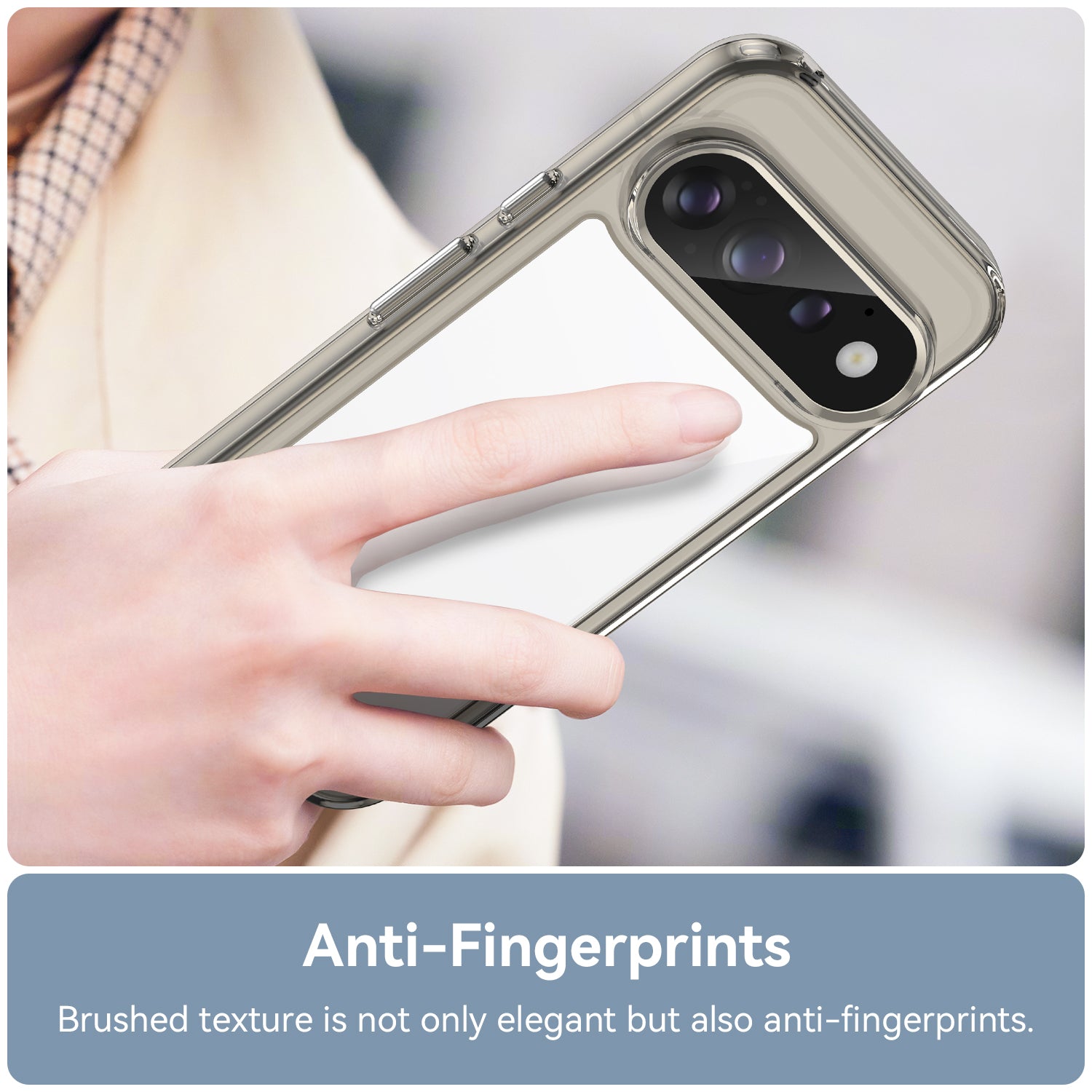 Google Pixel 11 / 11 Pro Soft TPU Bumper Shockproof Cover Case [Clear Grey]