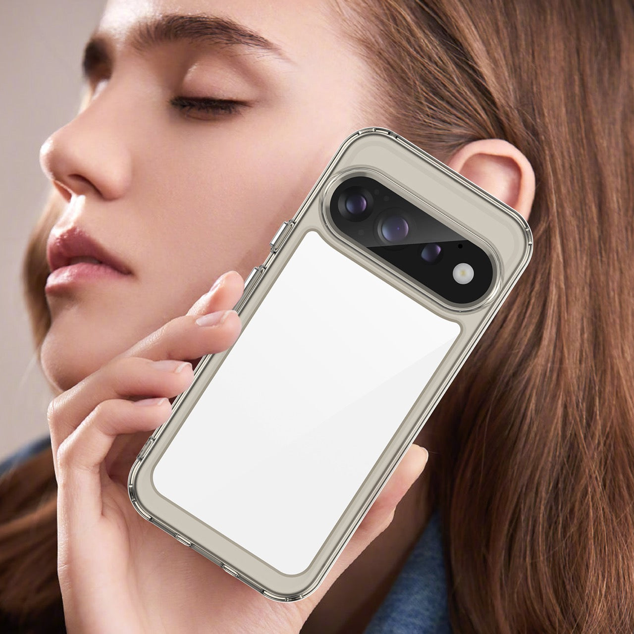 Google Pixel 11 / 11 Pro Soft TPU Bumper Shockproof Cover Case [Clear Grey]