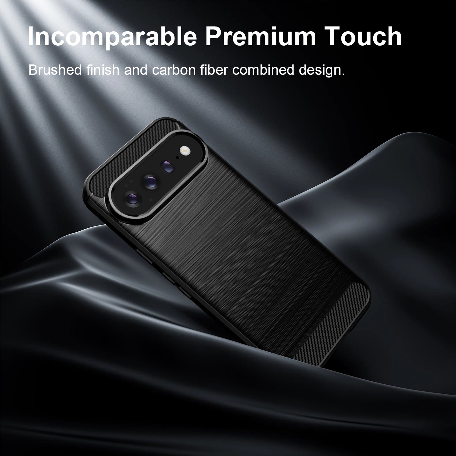 Google Pixel 11 Pro XL Carbon Fibre TPU Case Slim Shockproof Cover Black
