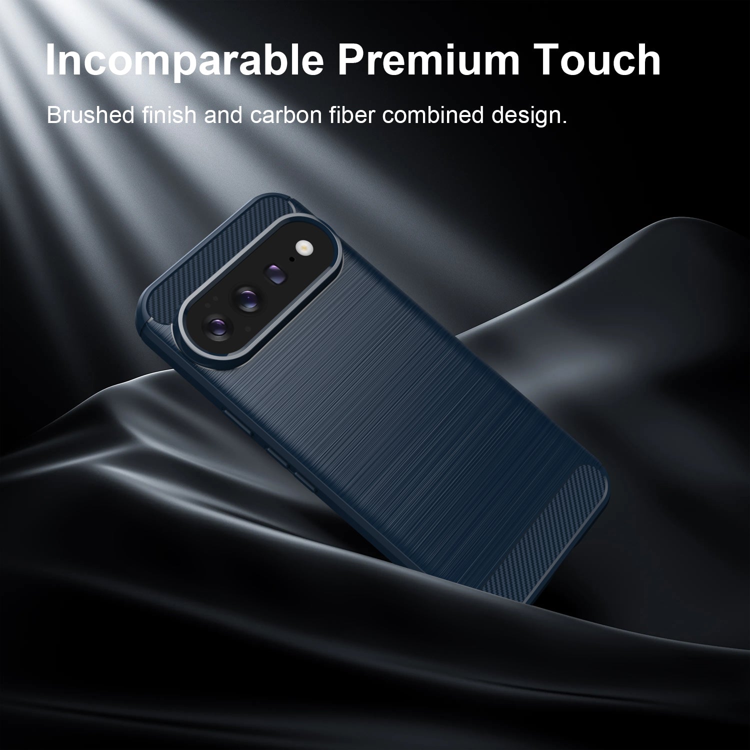 Google Pixel 11 Pro XL Carbon Fibre TPU Case Slim Shockproof Cover Navy