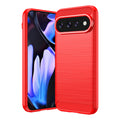 Google Pixel 11 Pro XL Carbon Fibre TPU Case Slim Shockproof Cover Red - Red