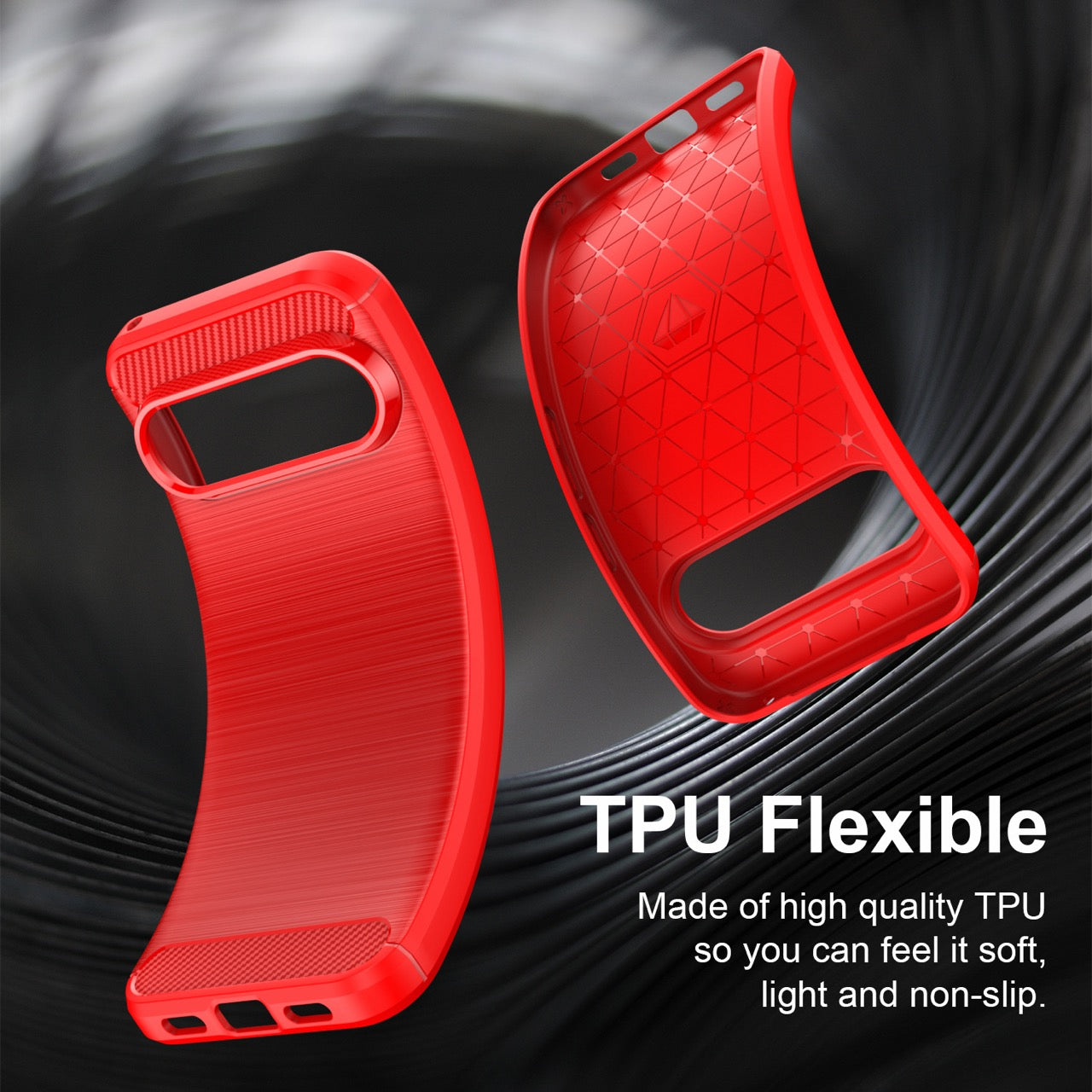 Google Pixel 11 Pro XL Carbon Fibre TPU Case Slim Shockproof Cover Red