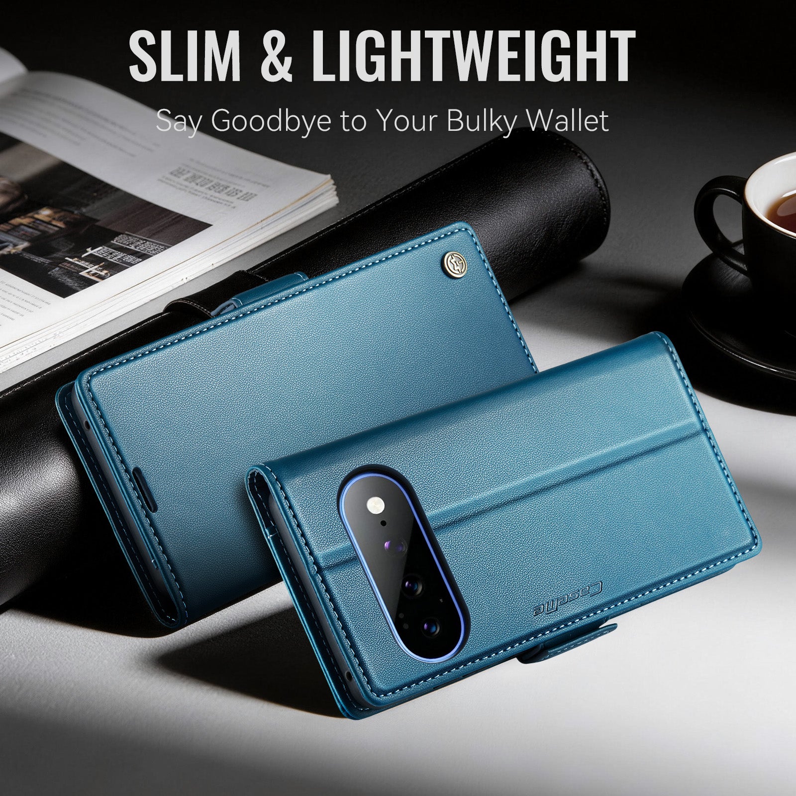 Google Pixel 11 Pro XL CaseMe Retro Wallet Case [Navy]