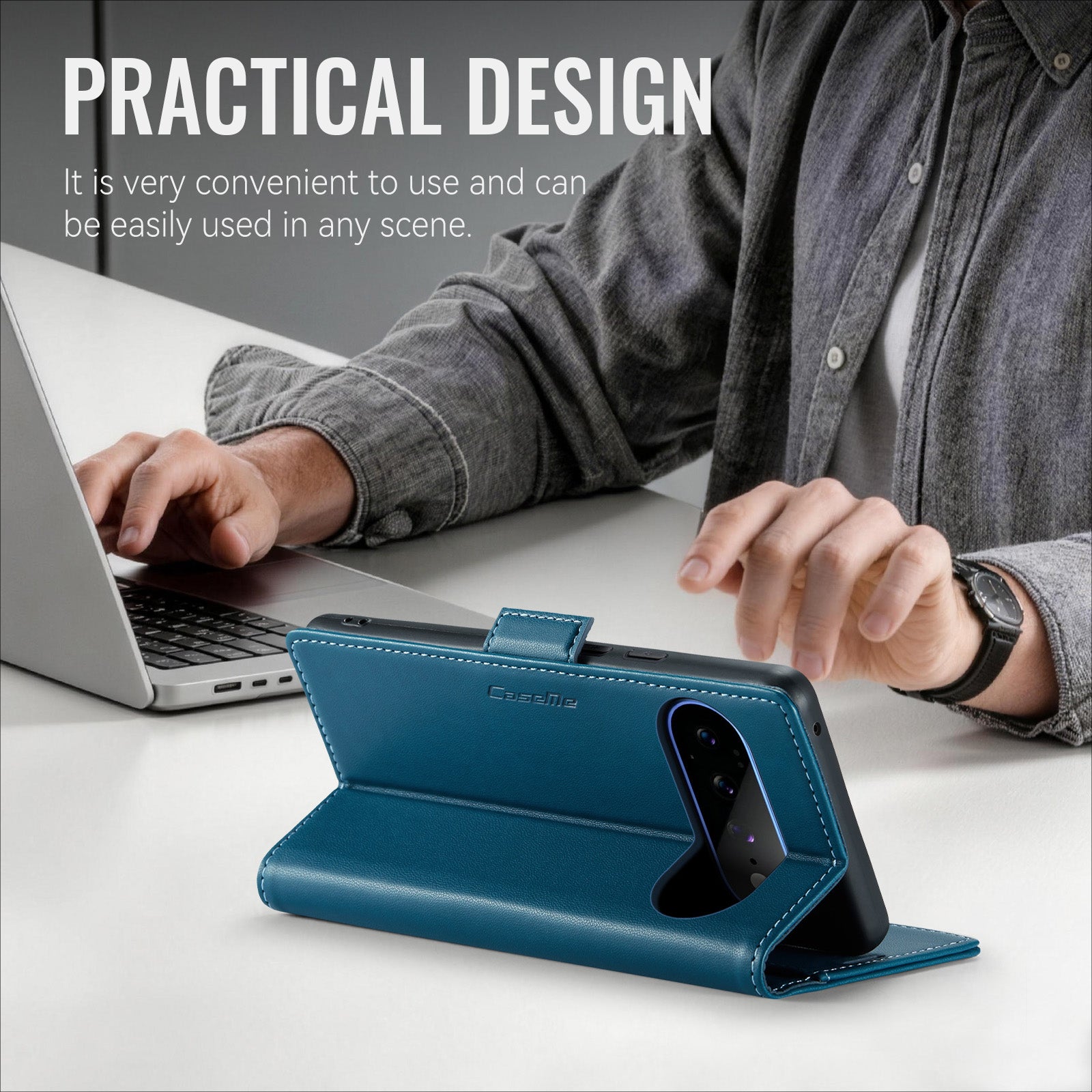 Google Pixel 11 Pro XL CaseMe Retro Wallet Case [Navy]