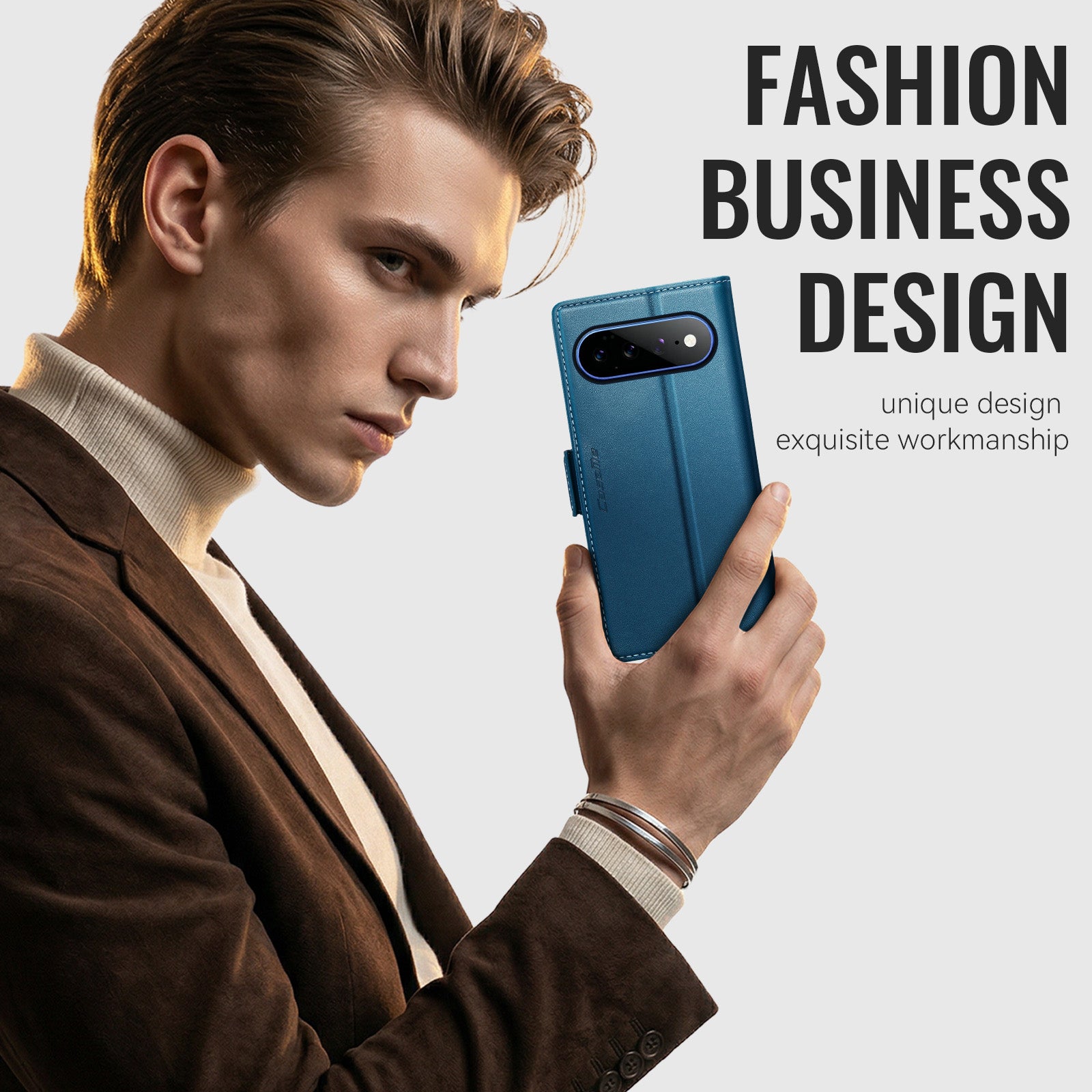 Google Pixel 11 Pro XL CaseMe Retro Wallet Case [Navy]