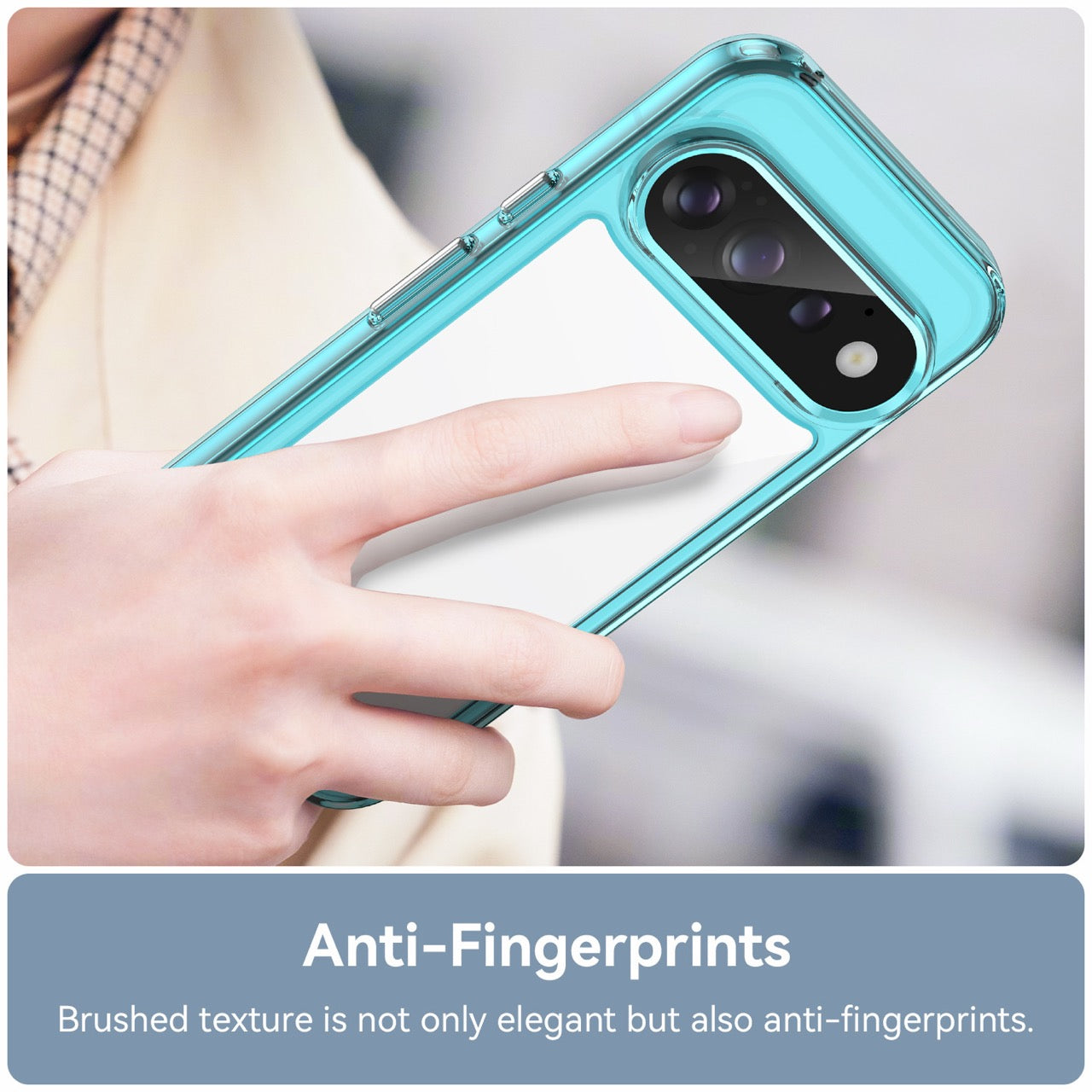 Google Pixel 11 Pro XL Soft TPU Bumper Shockproof Cover Case [Clear Blue]