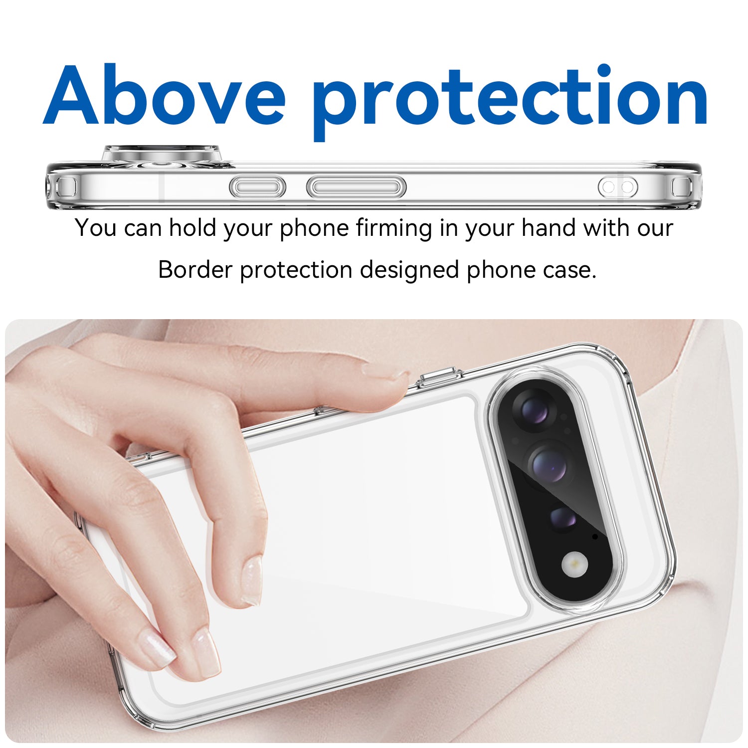 Google Pixel 11 Pro XL Soft TPU Bumper Shockproof Cover Case [Clear]