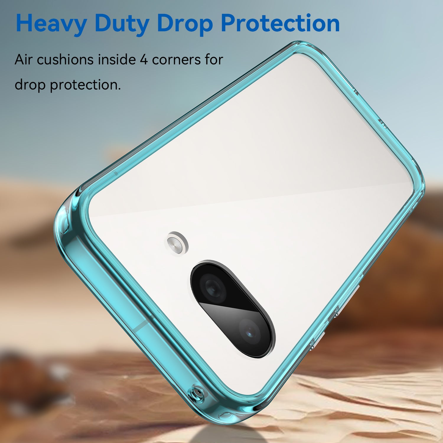 Google Pixel 9a Soft TPU Bumper Case [Clear Blue]